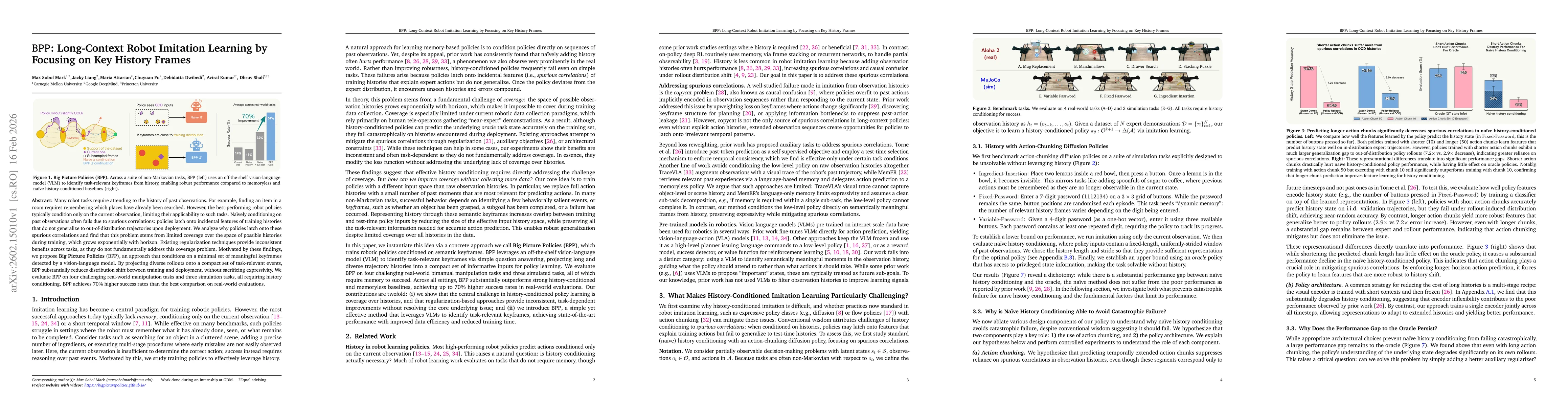 Thumbnail for BPP: Long-Context Robot Imitation Learning by Focusing on Key History Frames