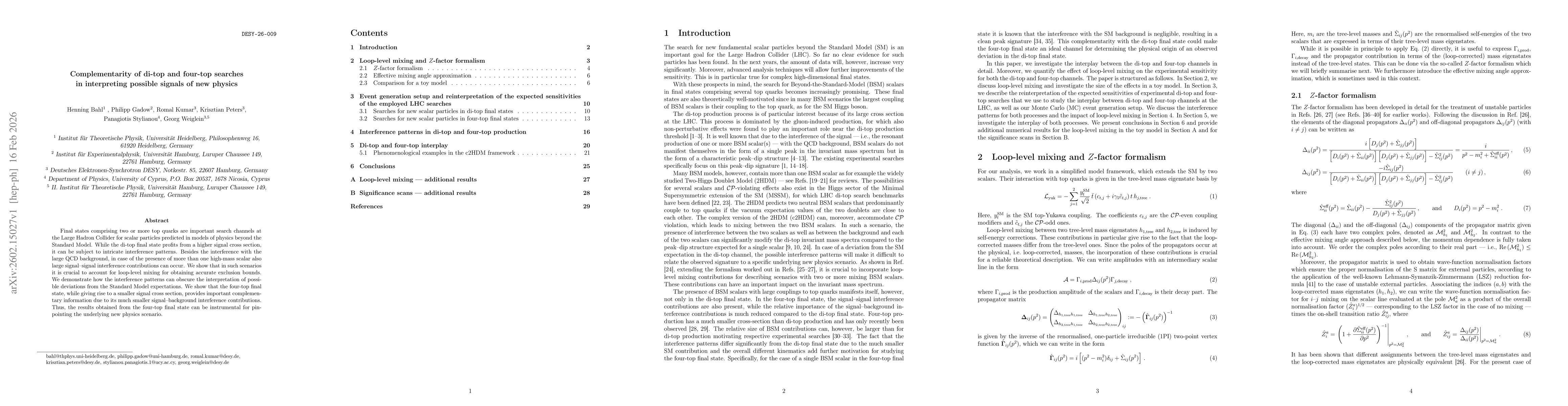 Thumbnail for Complementarity of di-top and four-top searches in interpreting possible signals of new physics