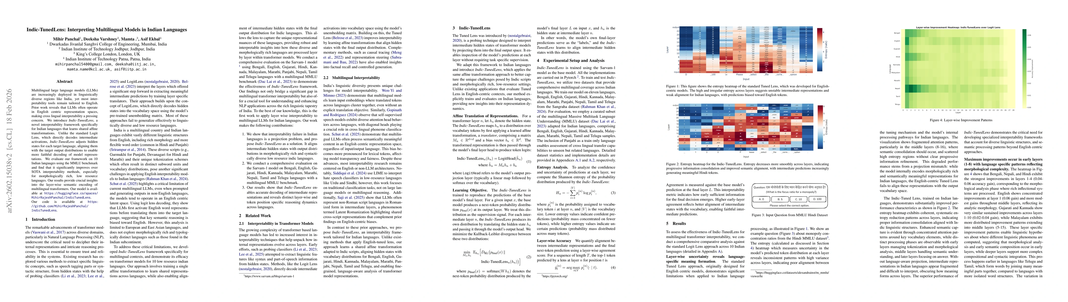 Thumbnail for Indic-TunedLens: Interpreting Multilingual Models in Indian Languages
