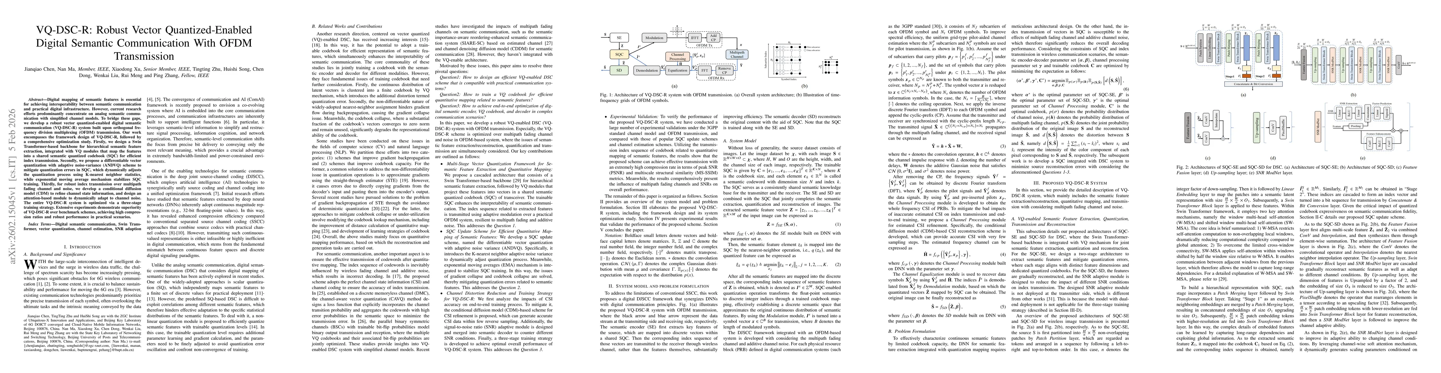 Thumbnail for VQ-DSC-R: Robust Vector Quantized-Enabled Digital Semantic Communication With OFDM Transmission
