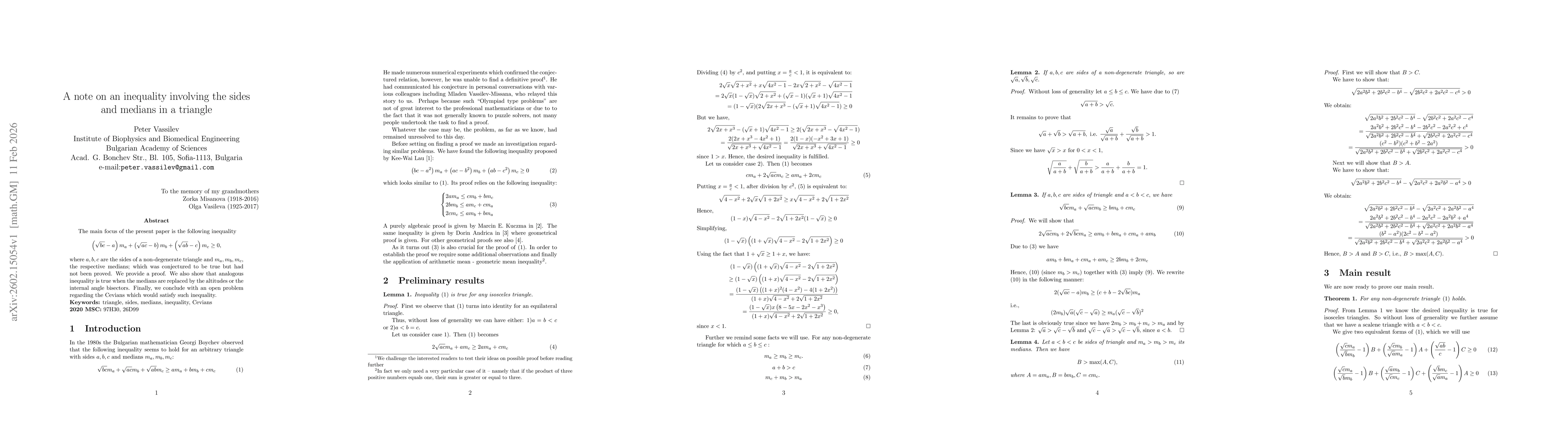 Thumbnail for A note on an inequality involving the sides and medians in a triangle