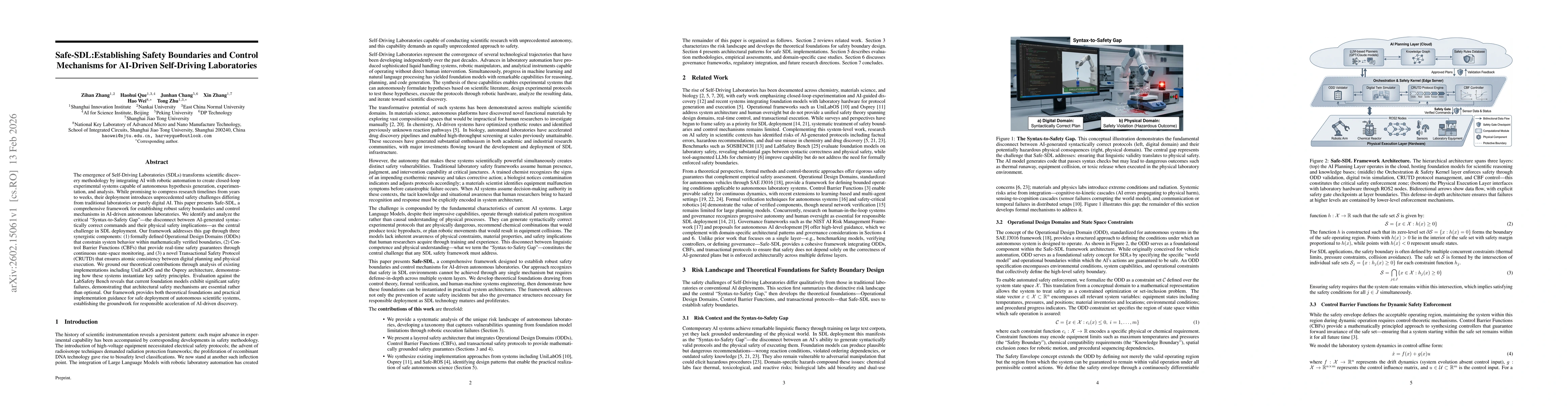 Thumbnail for Safe-SDL:Establishing Safety Boundaries and Control Mechanisms for AI-Driven Self-Driving Laboratories