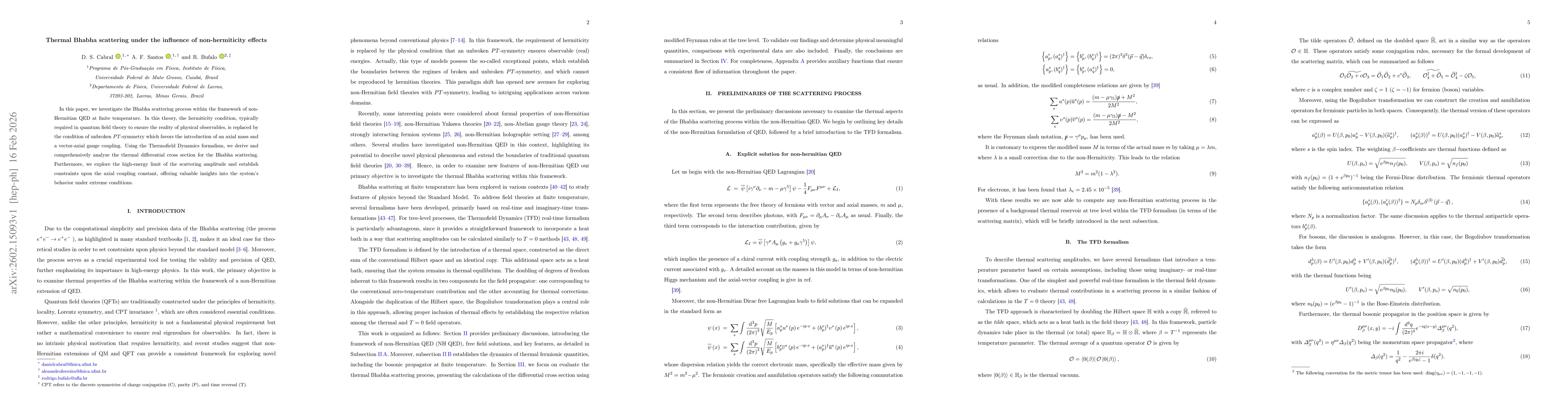 Thumbnail for Thermal Bhabha scattering under the influence of non-hermiticity effects