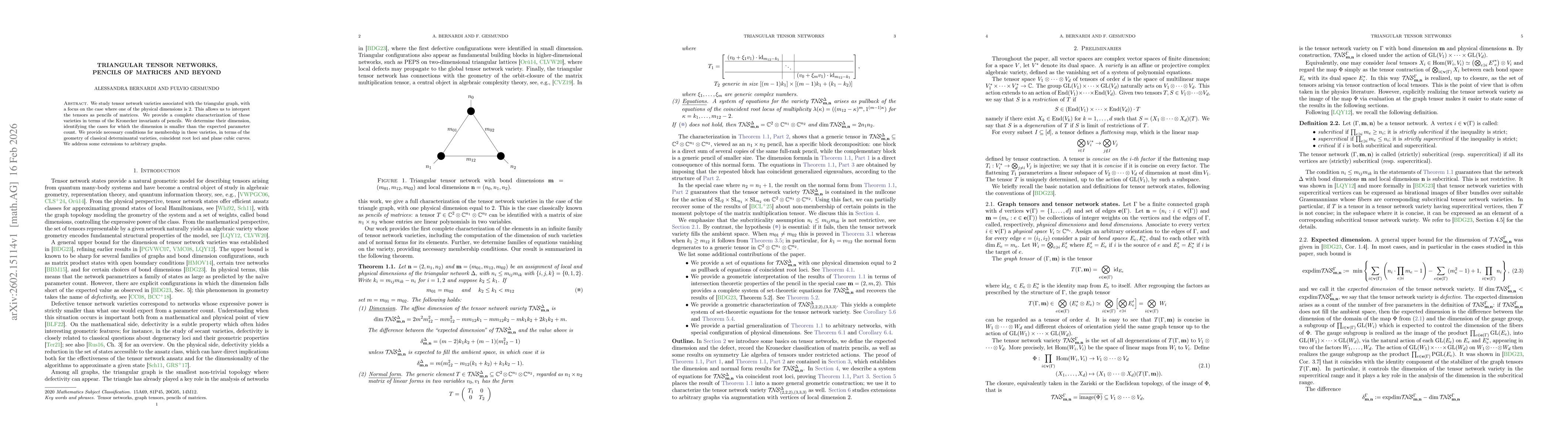 Thumbnail for Triangular tensor networks, pencils of matrices and beyond