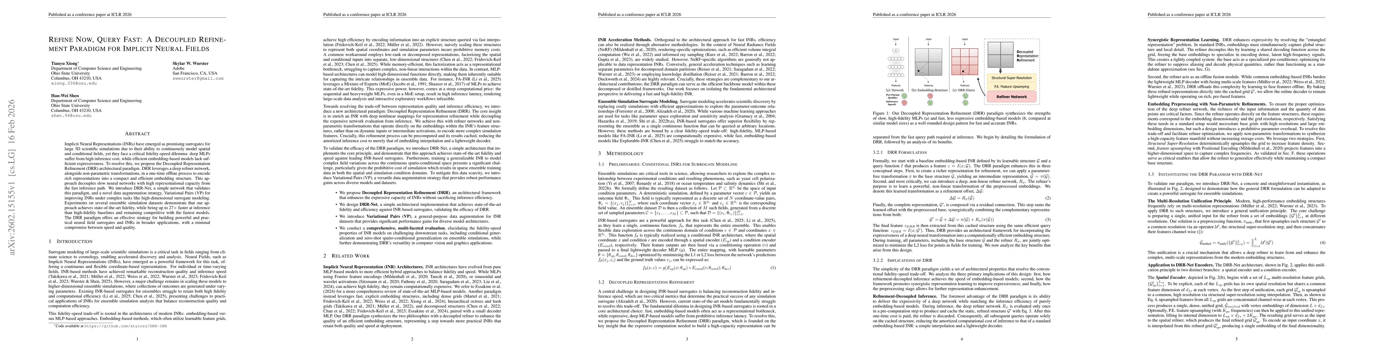 Thumbnail for Refine Now, Query Fast: A Decoupled Refinement Paradigm for Implicit Neural Fields