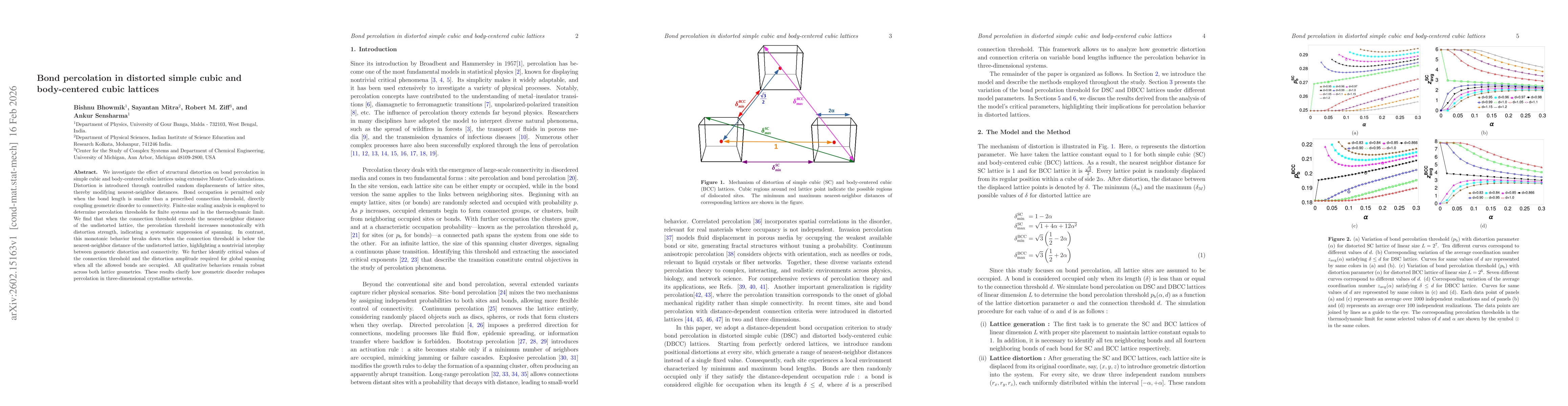 Thumbnail for Bond percolation in distorted simple cubic and body-centered cubic lattices