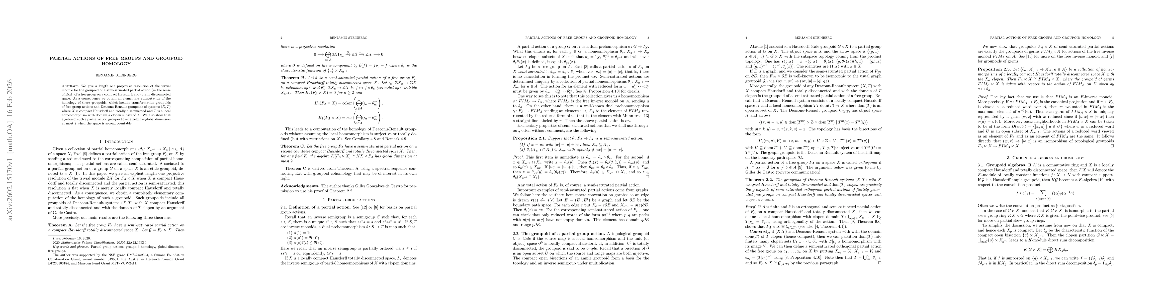Thumbnail for Partial actions of free groups and groupoid homology