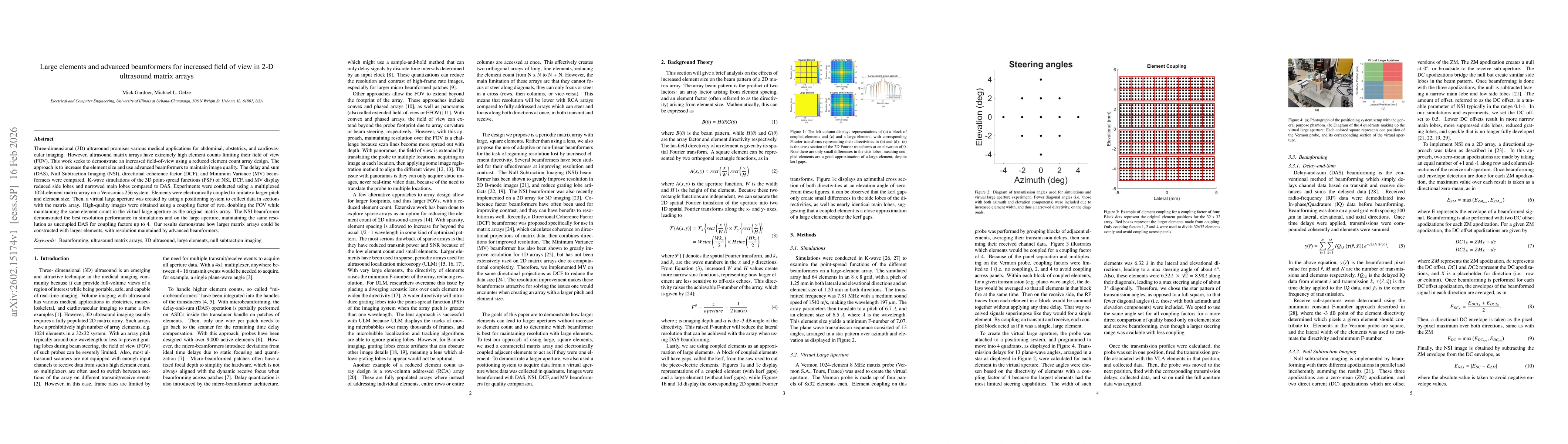 Thumbnail for Large elements and advanced beamformers for increased field of view in 2-D ultrasound matrix arrays