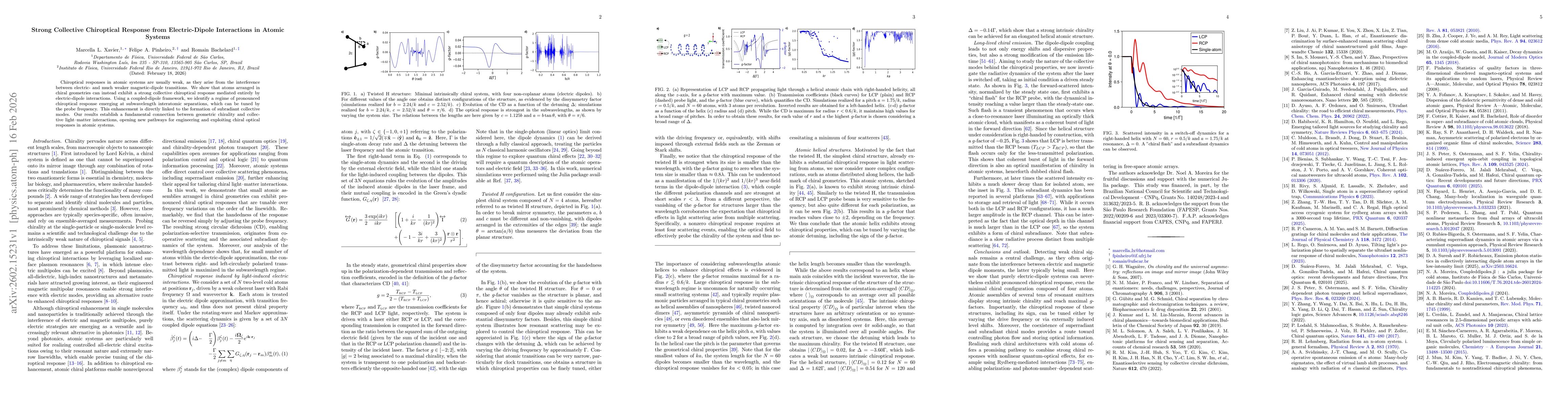 Thumbnail for Strong Collective Chiroptical Response from Electric-Dipole Interactions in Atomic Systems