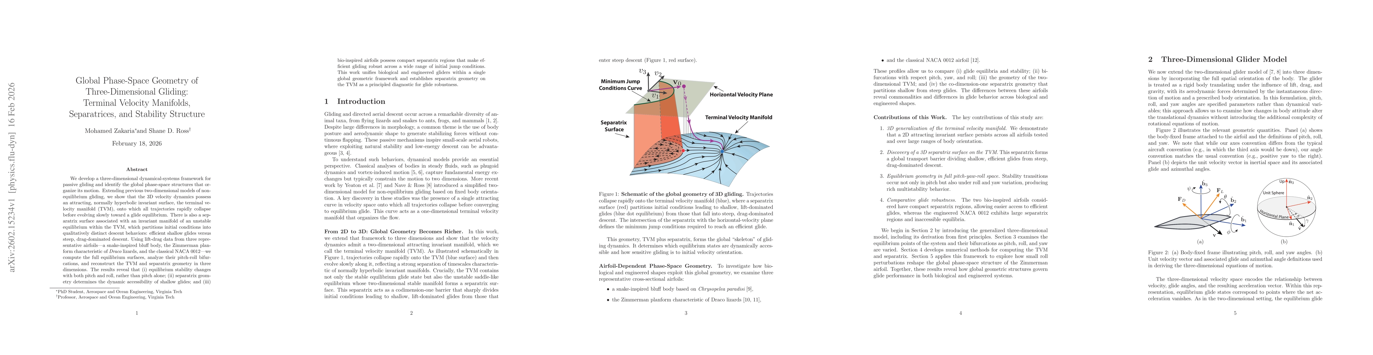 Thumbnail for Global phase-space geometry of three-dimensional gliding: terminal velocity manifolds, separatrices, and stability structure
