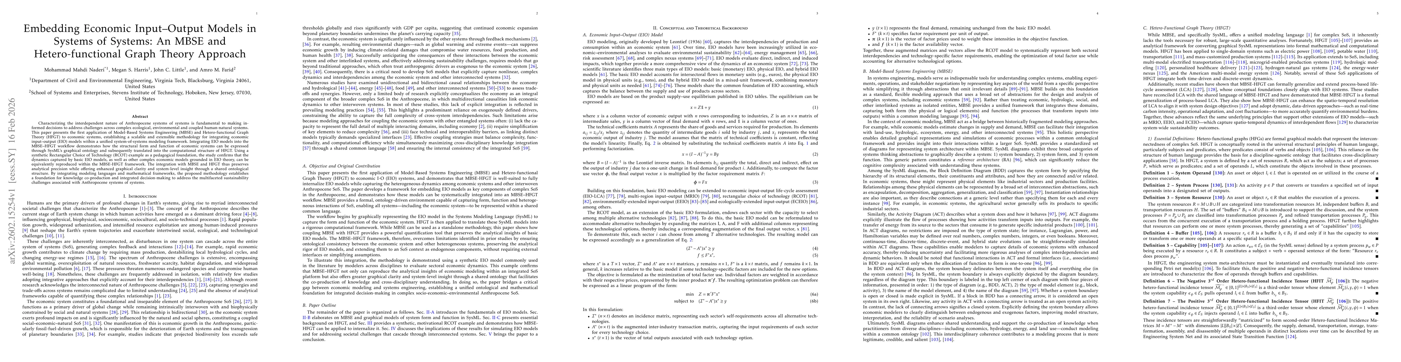 Thumbnail for Embedding Economic Input-Output Models in Systems of Systems: An MBSE and Hetero-functional Graph Theory Approach