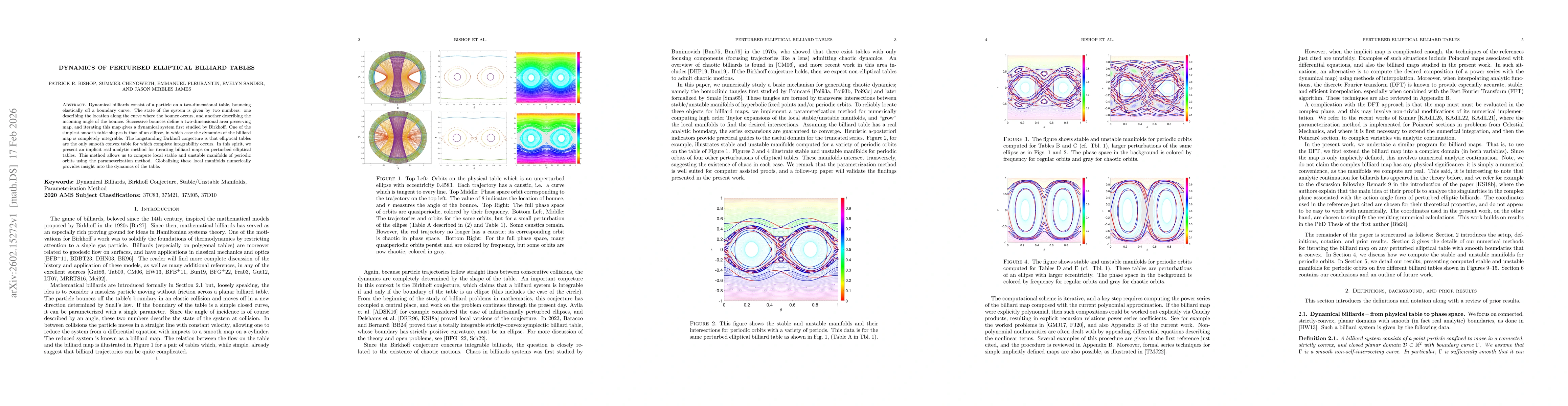 Thumbnail for Dynamics of perturbed elliptical billiard tables