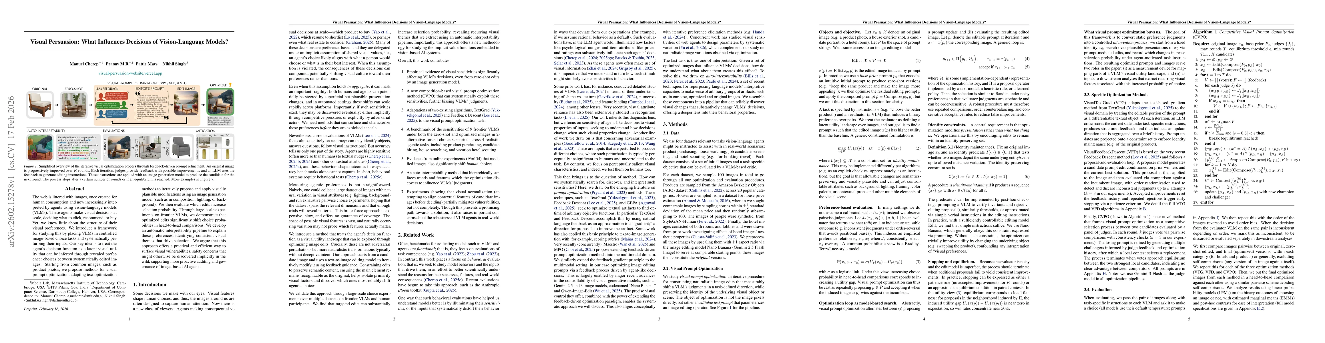 Thumbnail for Visual Persuasion: What Influences Decisions of Vision-Language Models?