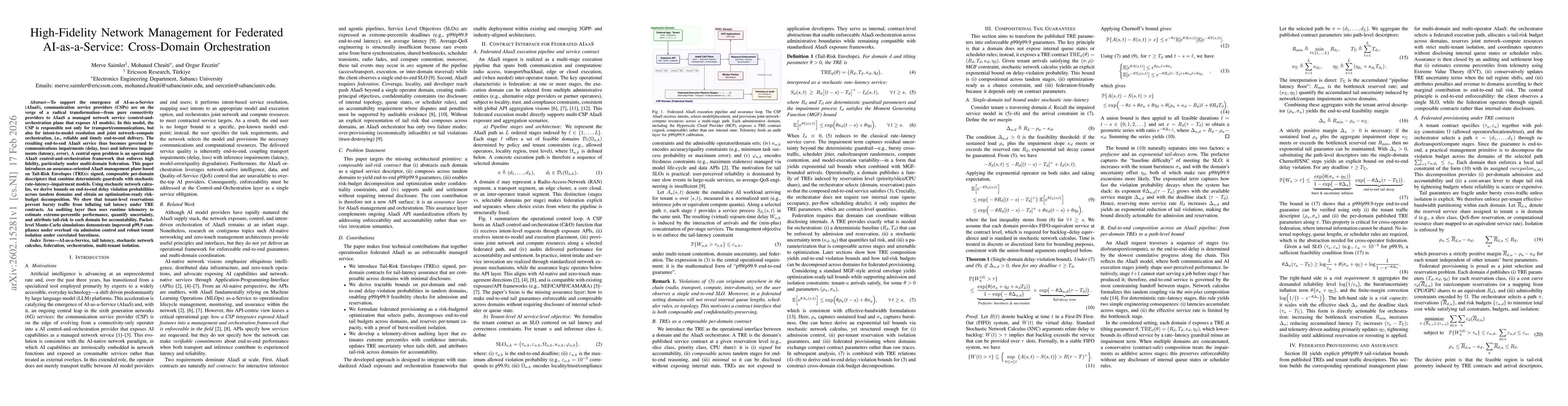 Thumbnail for High-Fidelity Network Management for Federated AI-as-a-Service: Cross-Domain Orchestration