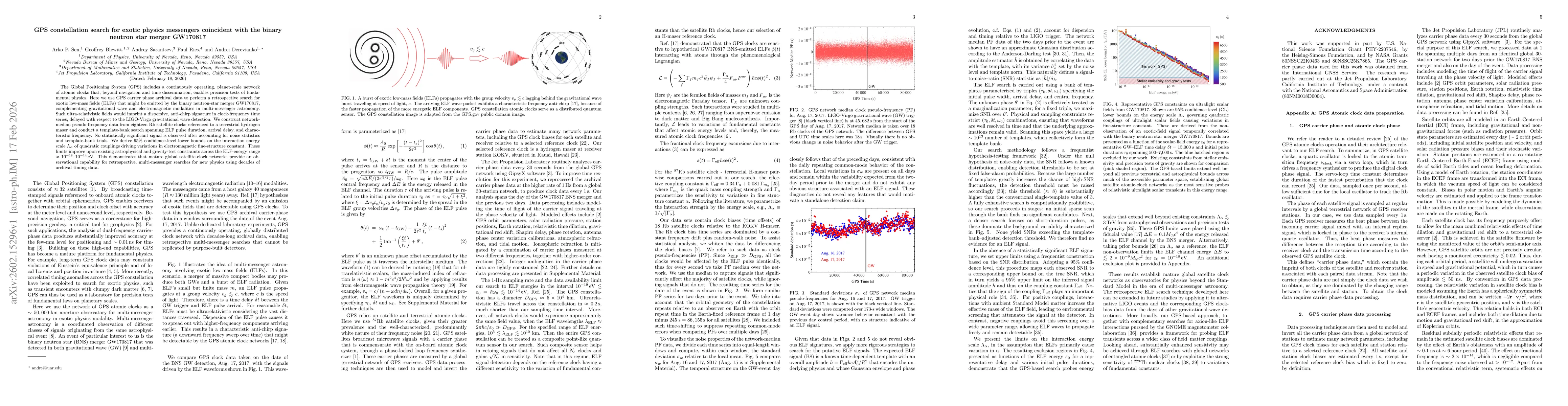 Thumbnail for GPS constellation search for exotic physics messengers coincident with the binary neutron star merger GW170817