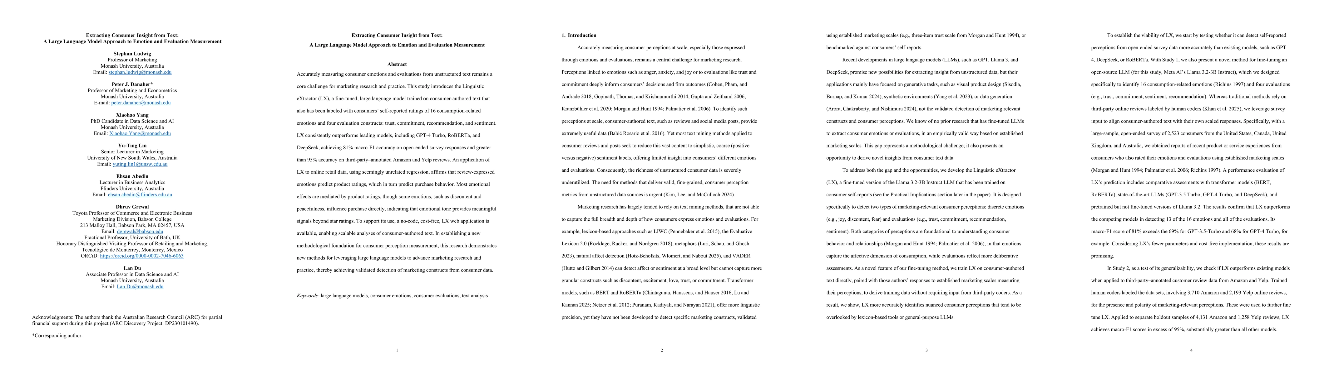 Thumbnail for Extracting Consumer Insight from Text: A Large Language Model Approach to Emotion and Evaluation Measurement