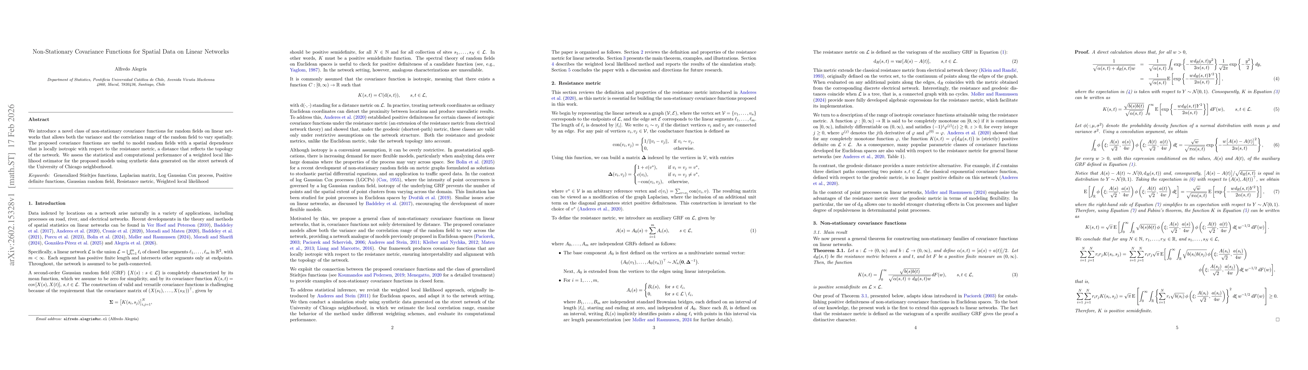 Thumbnail for Non-Stationary Covariance Functions for Spatial Data on Linear Networks