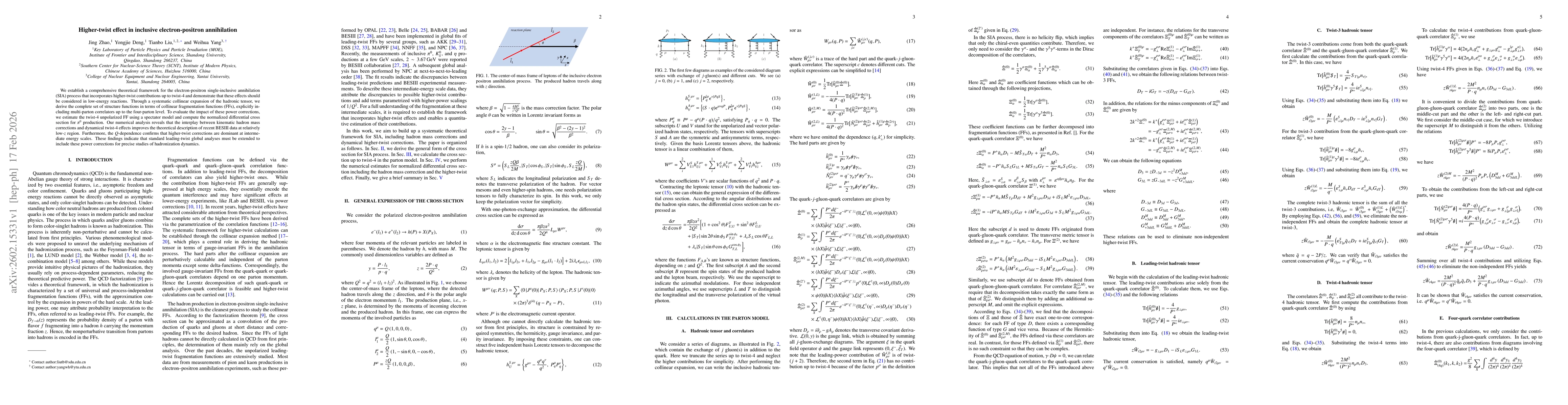 Thumbnail for Higher-twist effect in inclusive electron-positron annihilation