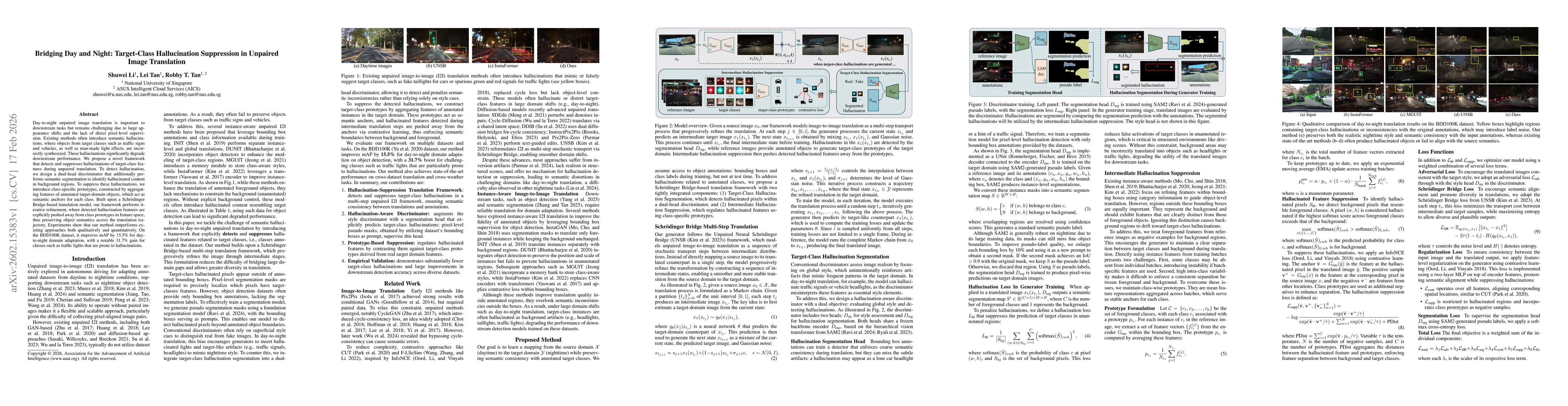 Thumbnail for Bridging Day and Night: Target-Class Hallucination Suppression in Unpaired Image Translation