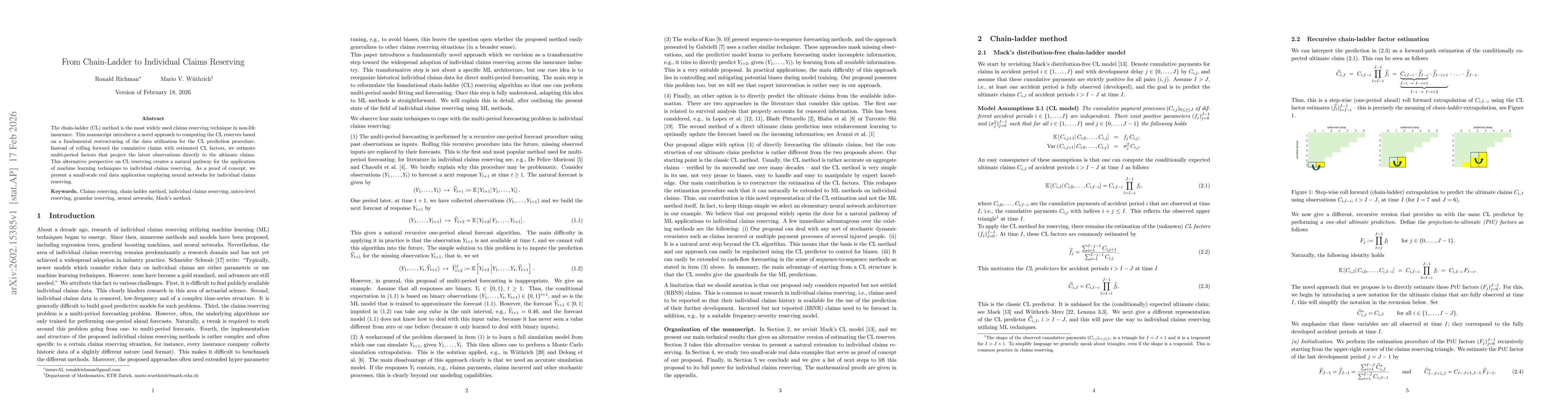 Thumbnail for From Chain-Ladder to Individual Claims Reserving