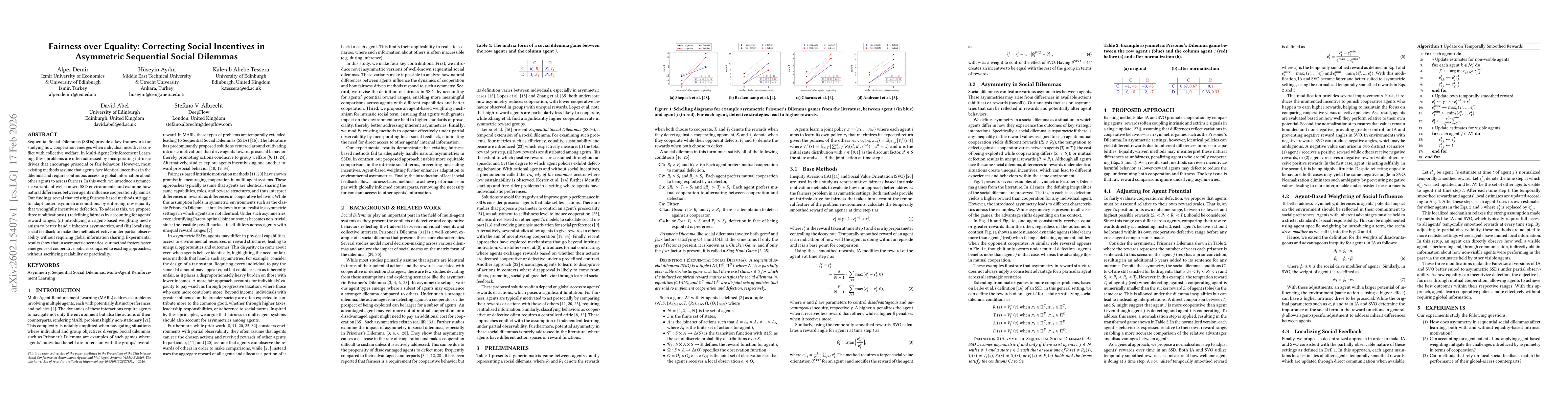 Thumbnail for Fairness over Equality: Correcting Social Incentives in Asymmetric Sequential Social Dilemmas