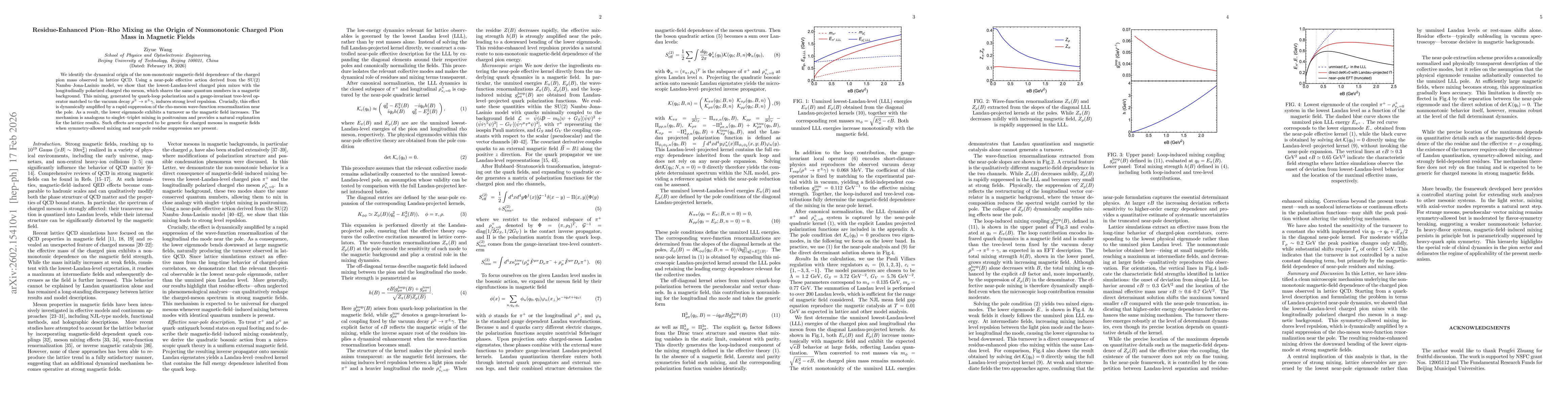 Thumbnail for Residue-Enhanced Pion-Rho Mixing as the Origin of Nonmonotonic Charged Pion Mass in Magnetic Fields