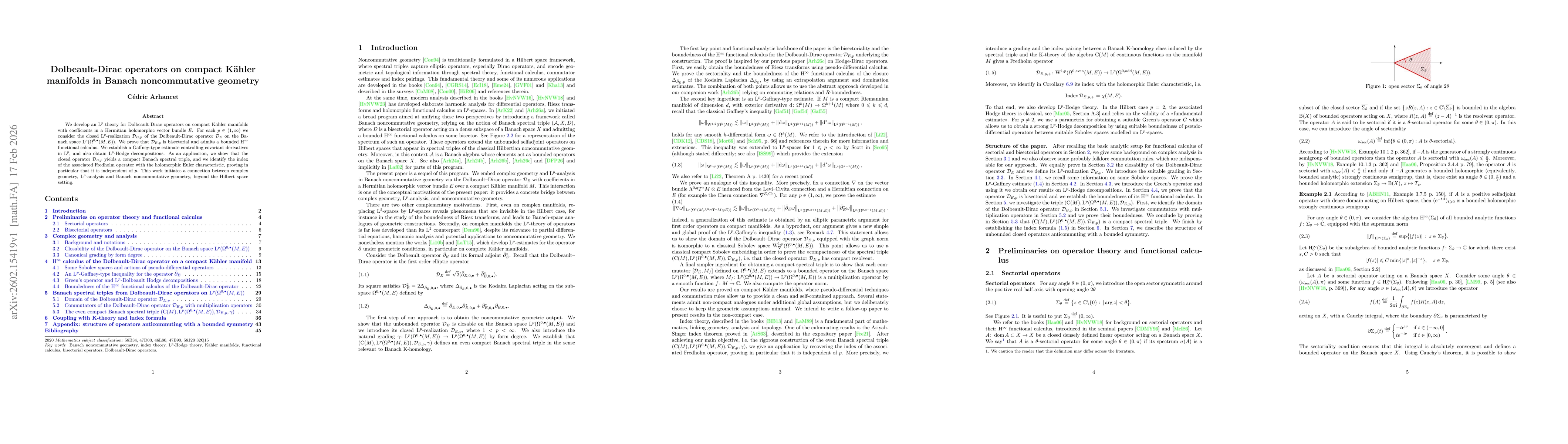 Thumbnail for Dolbeault-Dirac operators on compact Kähler manifolds in Banach noncommutative geometry