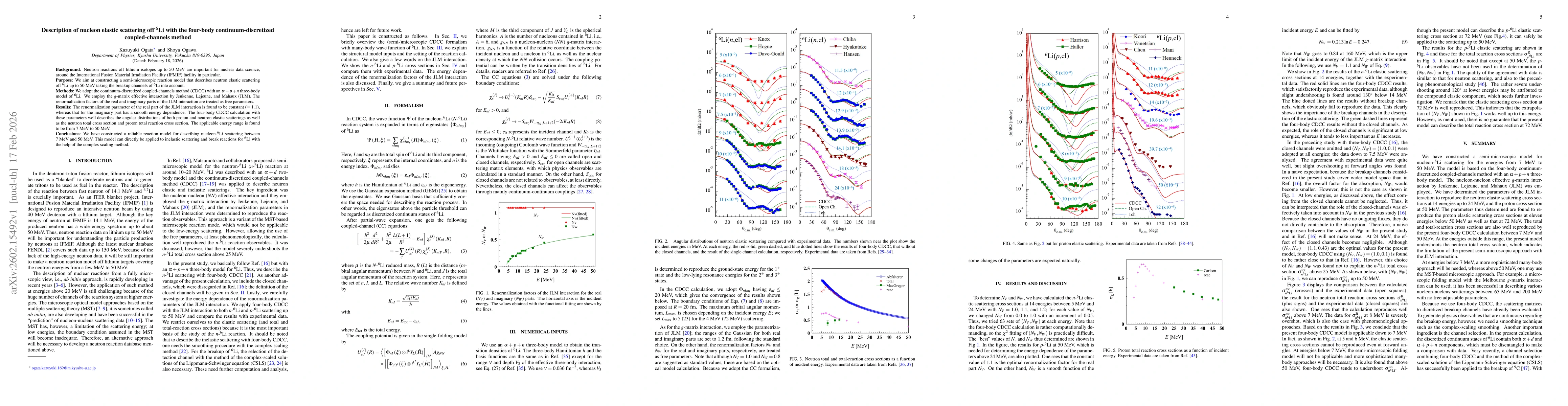 Thumbnail for Description of nucleon elastic scattering off $^6$Li with the four-body continuum-discretized coupled-channels method