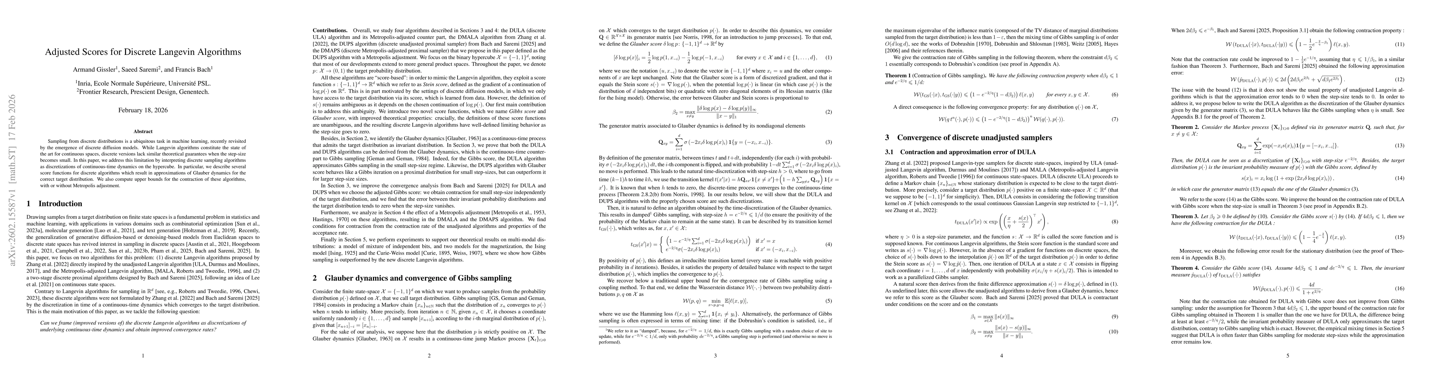 Thumbnail for Adjusted Scores for Discrete Langevin Algorithms