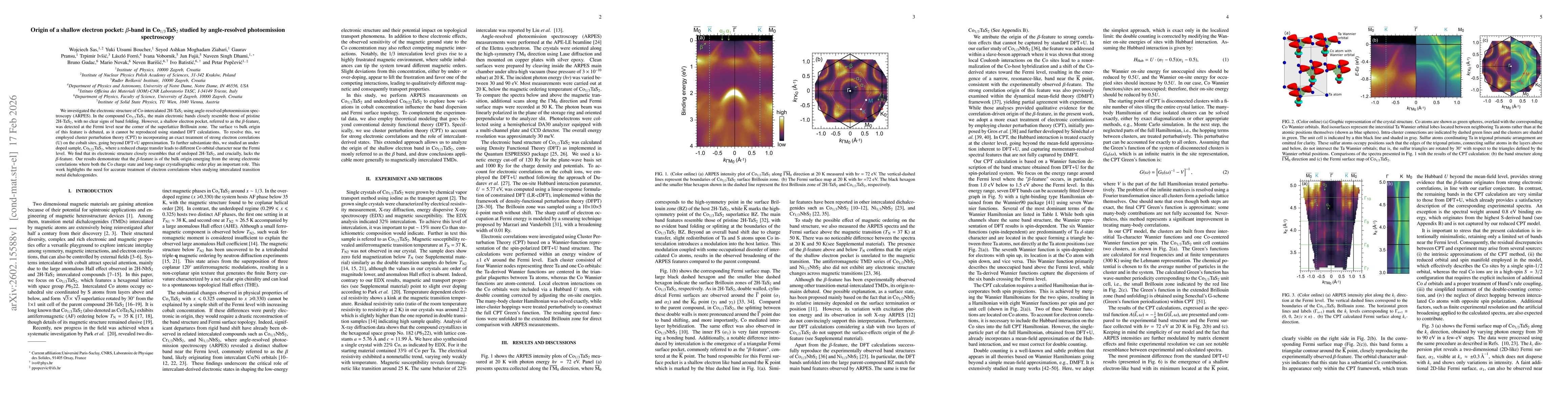 Thumbnail for Origin of a shallow electron pocket: $β$-band in Co$_{1/3}$TaS$_2$ studied by angle-resolved photoemission spectroscopy