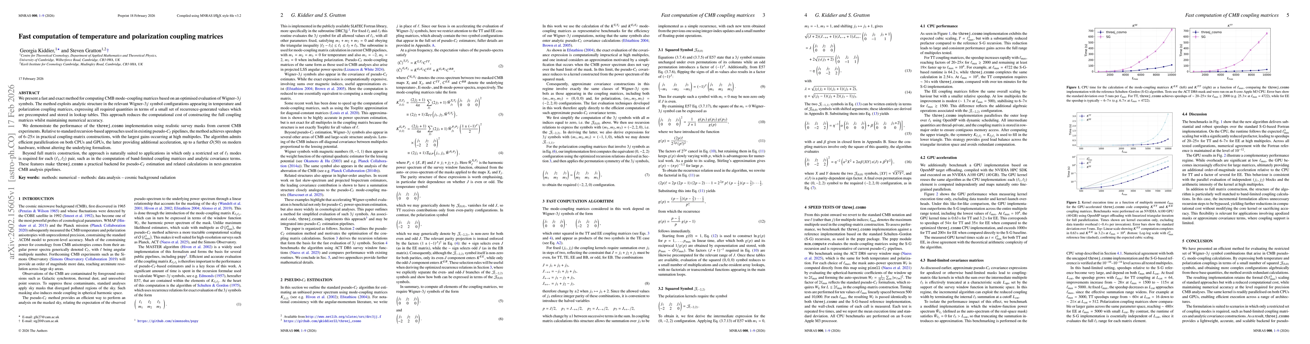 Thumbnail for Fast computation of temperature and polarization coupling matrices