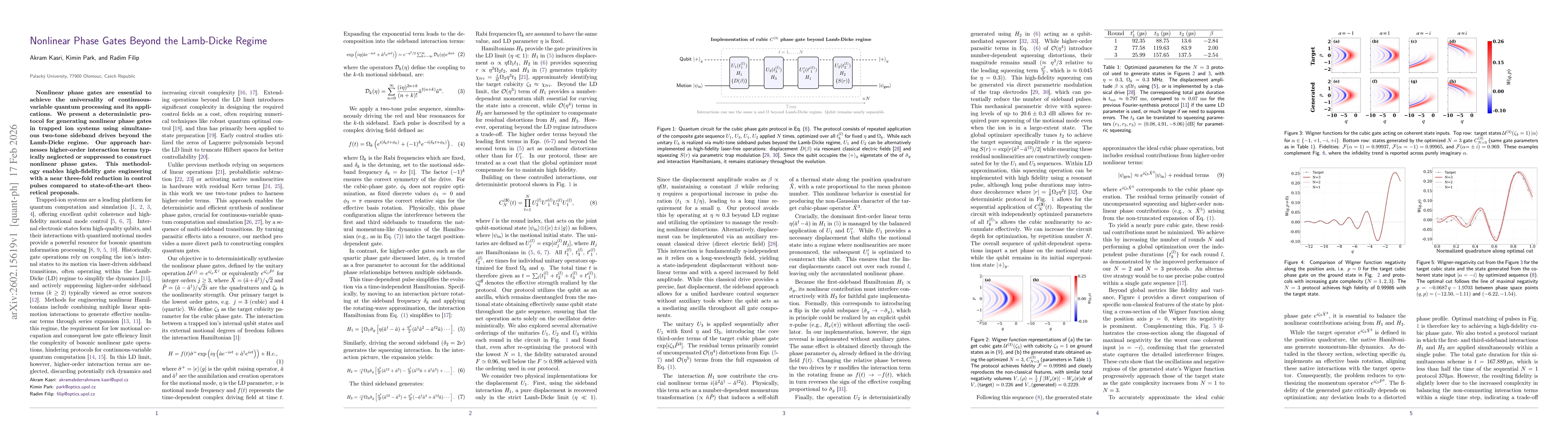 Thumbnail for Nonlinear Phase Gates Beyond the Lamb-Dicke Regime