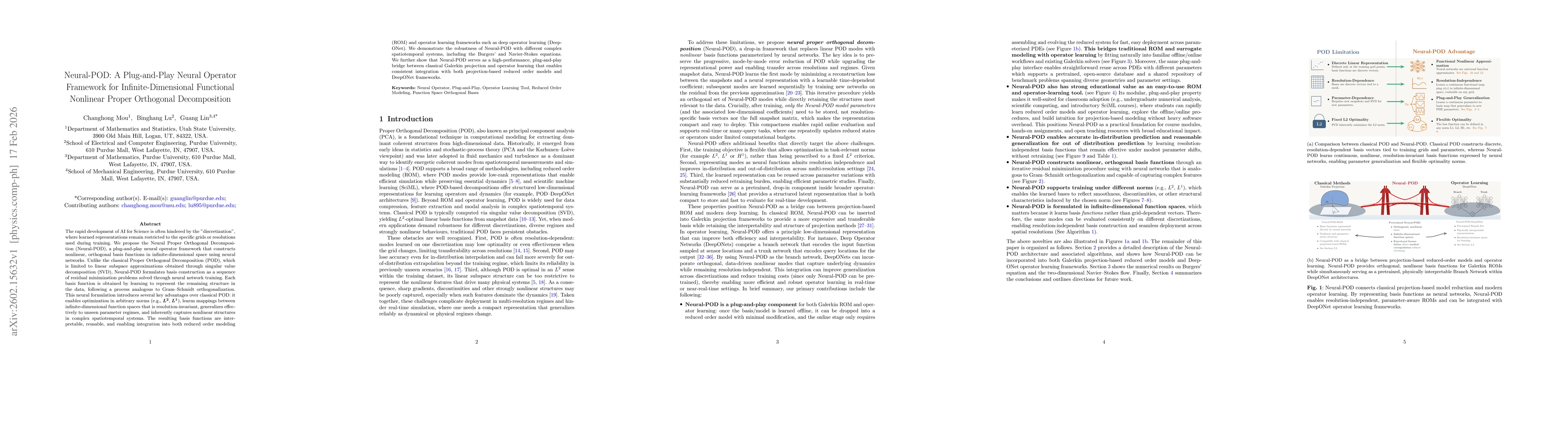 Thumbnail for Neural-POD: A Plug-and-Play Neural Operator Framework for Infinite-Dimensional Functional Nonlinear Proper Orthogonal Decomposition