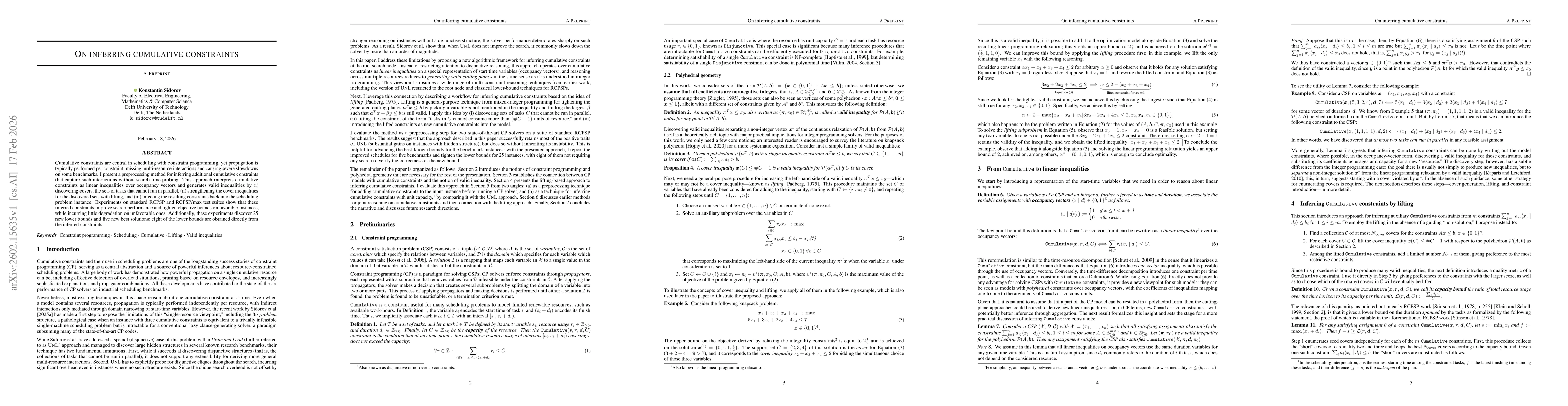 Thumbnail for On inferring cumulative constraints