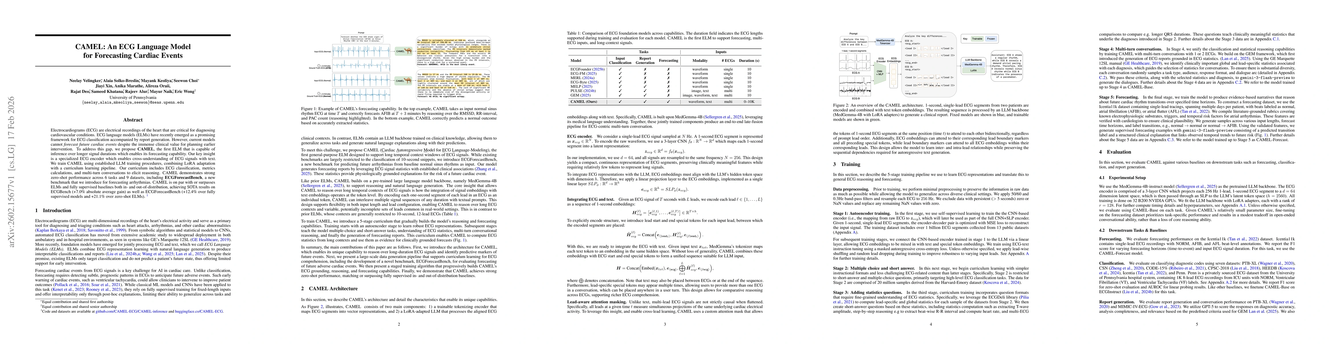 Thumbnail for CAMEL: An ECG Language Model for Forecasting Cardiac Events
