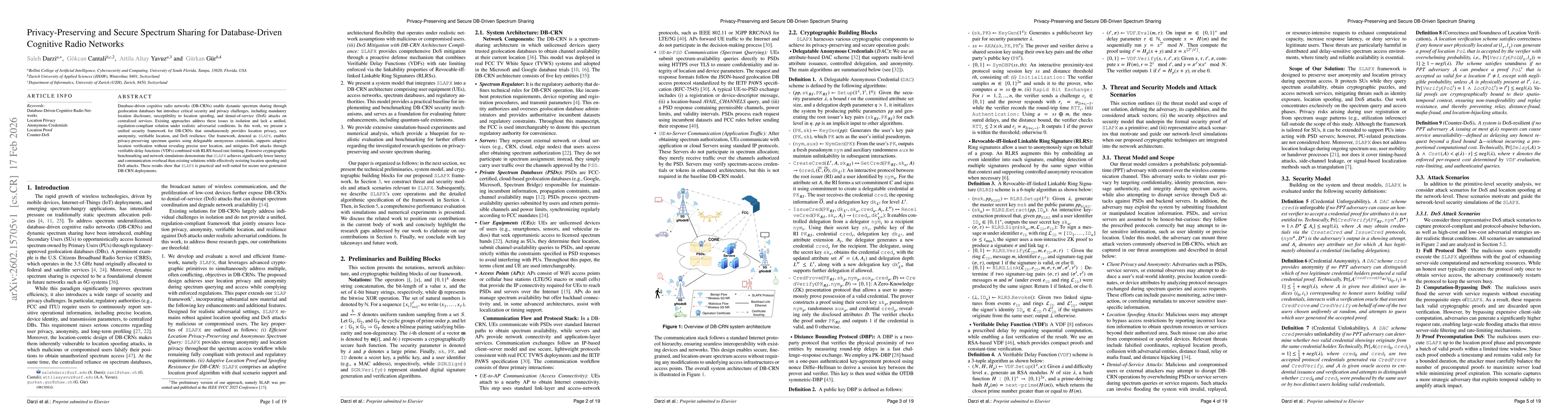 Thumbnail for Privacy-Preserving and Secure Spectrum Sharing for Database-Driven Cognitive Radio Networks