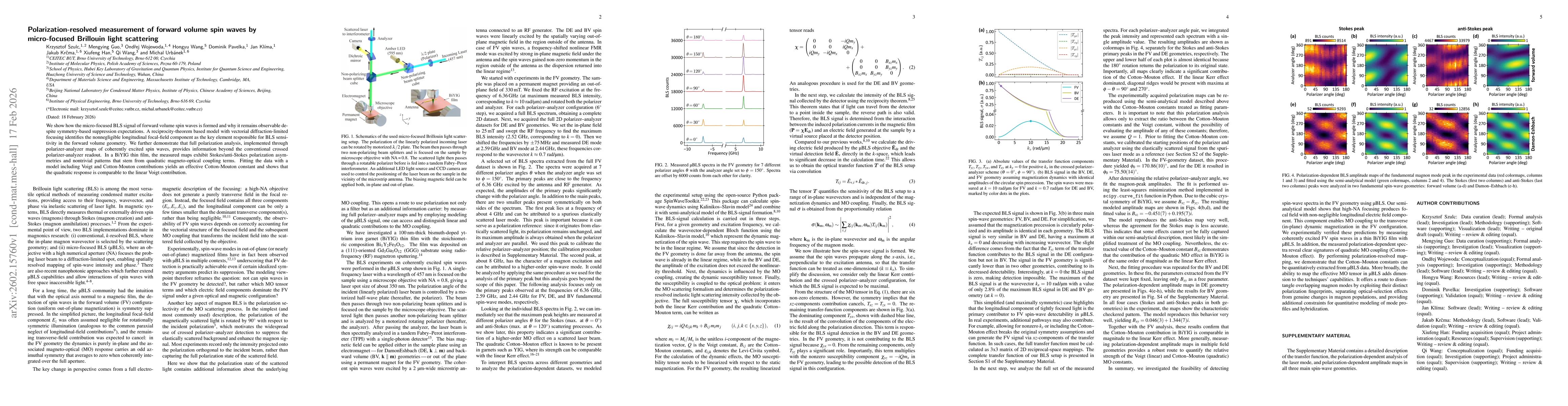 Thumbnail for Polarization-resolved measurement of forward volume spin waves by micro-focused Brillouin light scattering