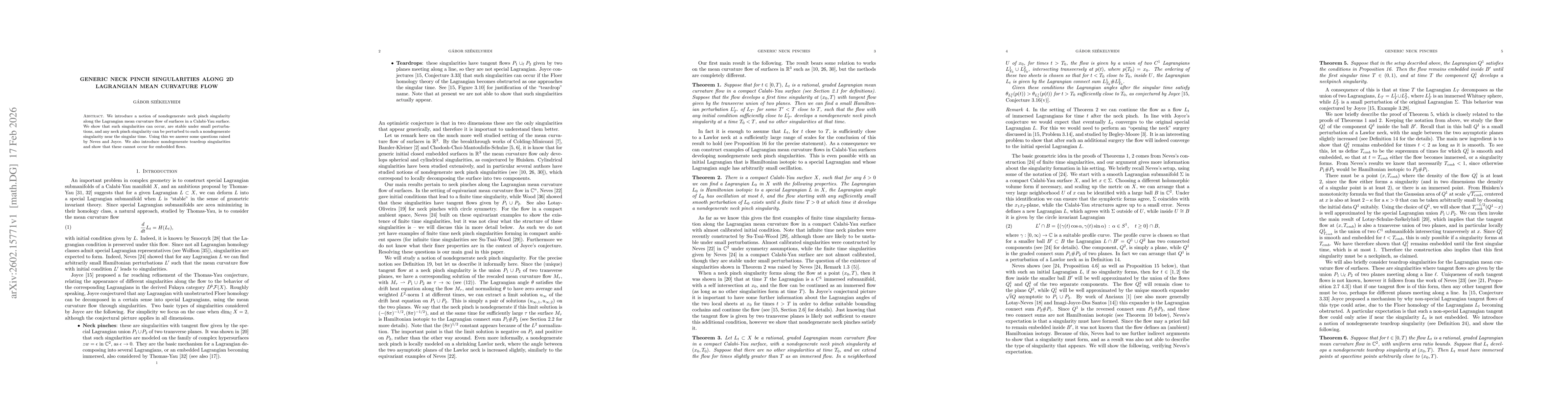 Thumbnail for Generic neck pinch singularities along 2D Lagrangian mean curvature flow