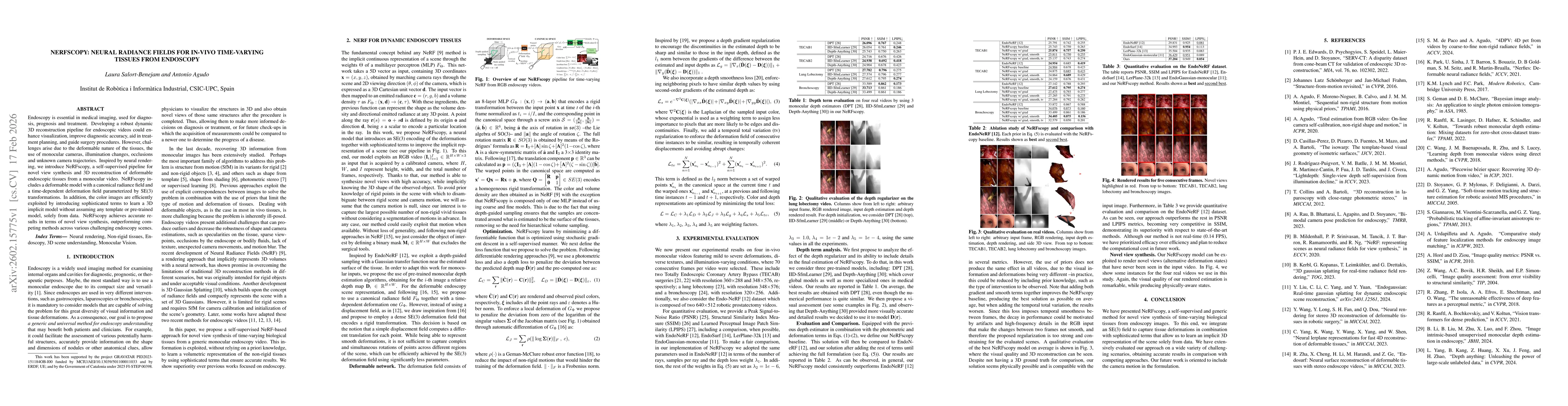 Thumbnail for NeRFscopy: Neural Radiance Fields for in-vivo Time-Varying Tissues from Endoscopy
