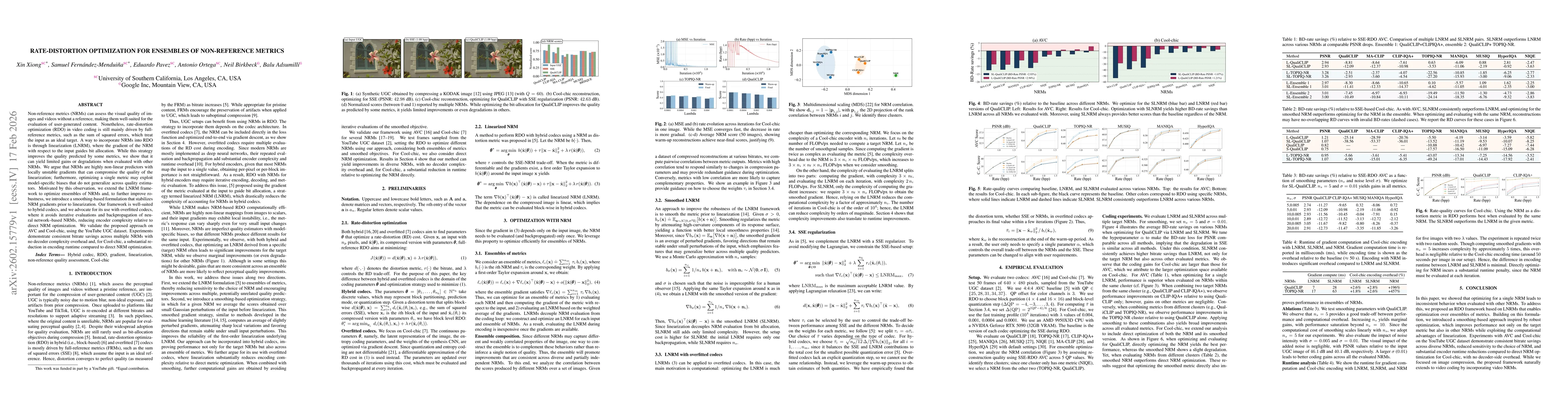 Thumbnail for Rate-Distortion Optimization for Ensembles of Non-Reference Metrics