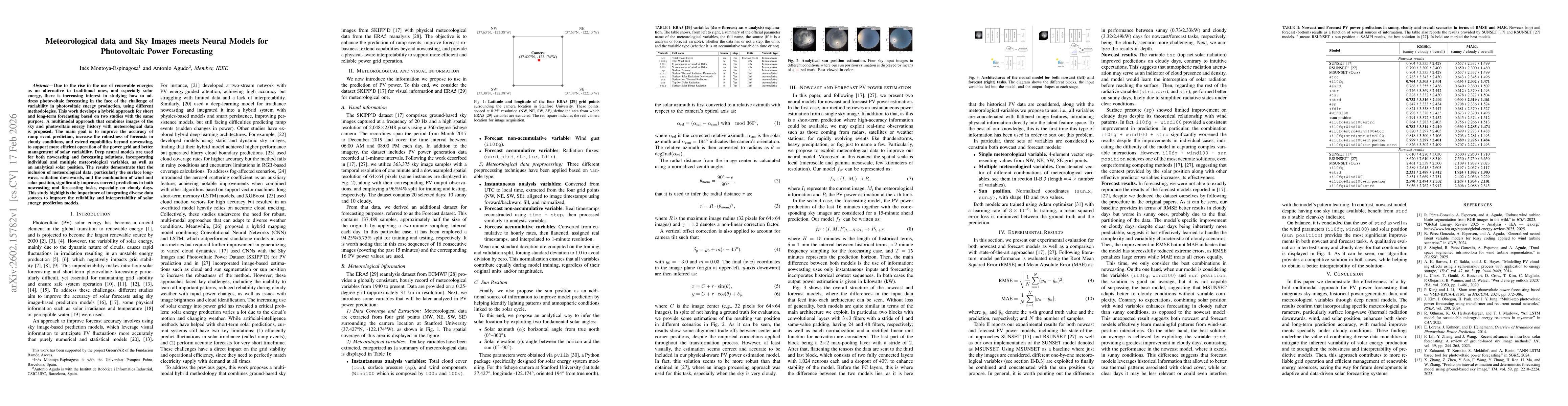 Thumbnail for Meteorological data and Sky Images meets Neural Models for Photovoltaic Power Forecasting