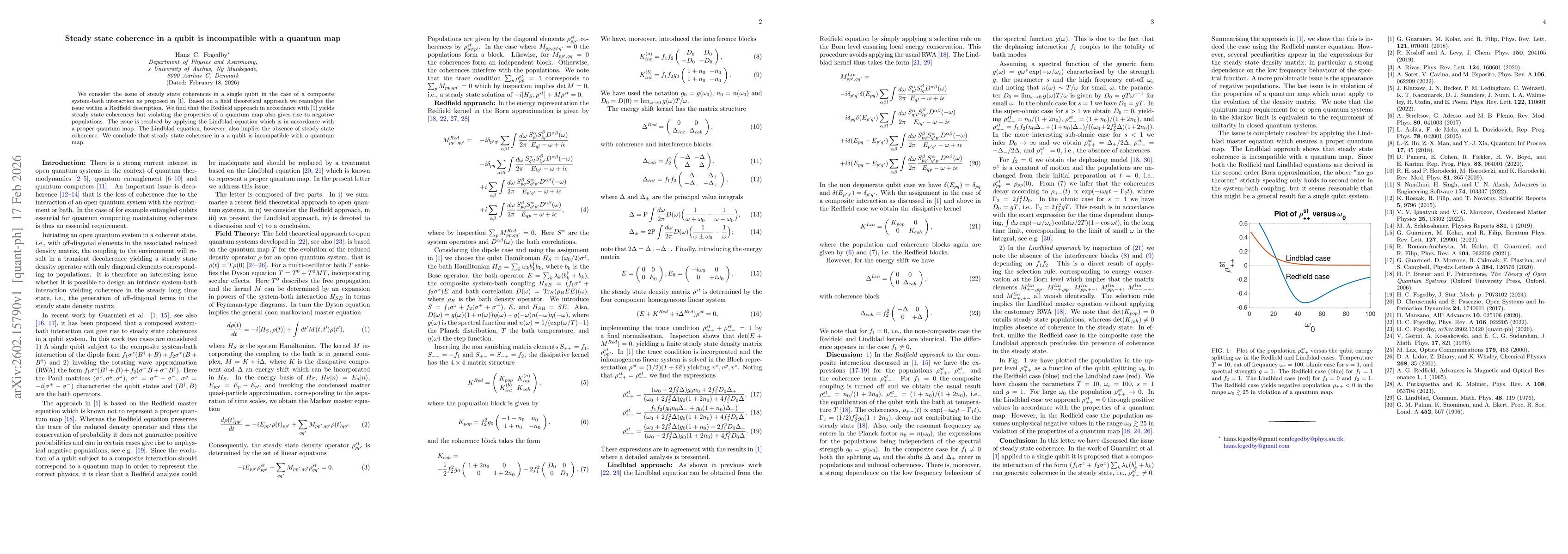Thumbnail for Steady state coherence in a qubit is incompatible with a quantum map