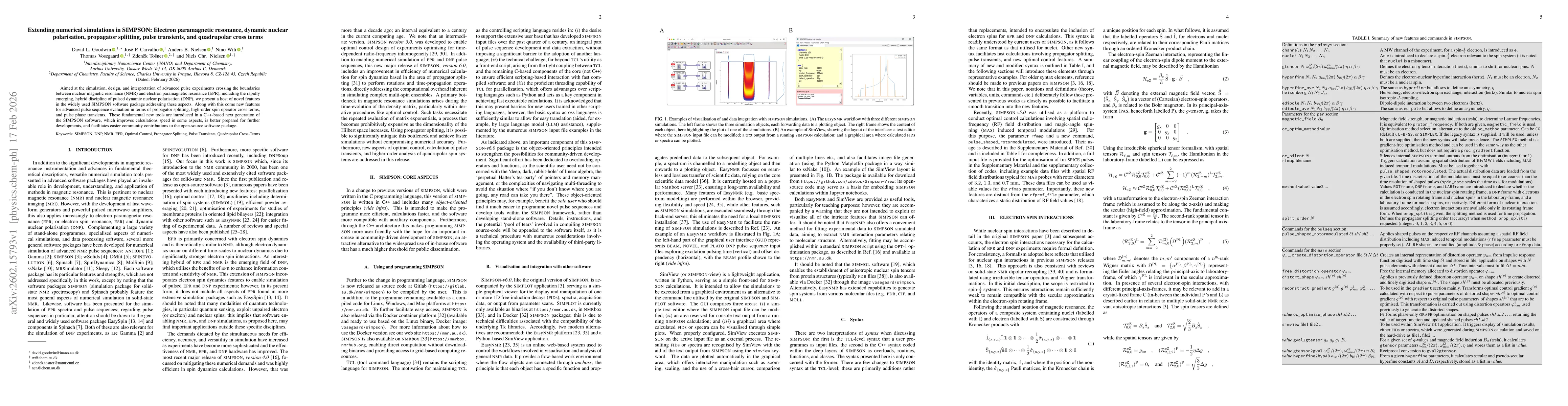 Thumbnail for Extending numerical simulations in SIMPSON: Electron paramagnetic resonance, dynamic nuclear polarisation, propagator splitting, pulse transients, and quadrupolar cross terms
