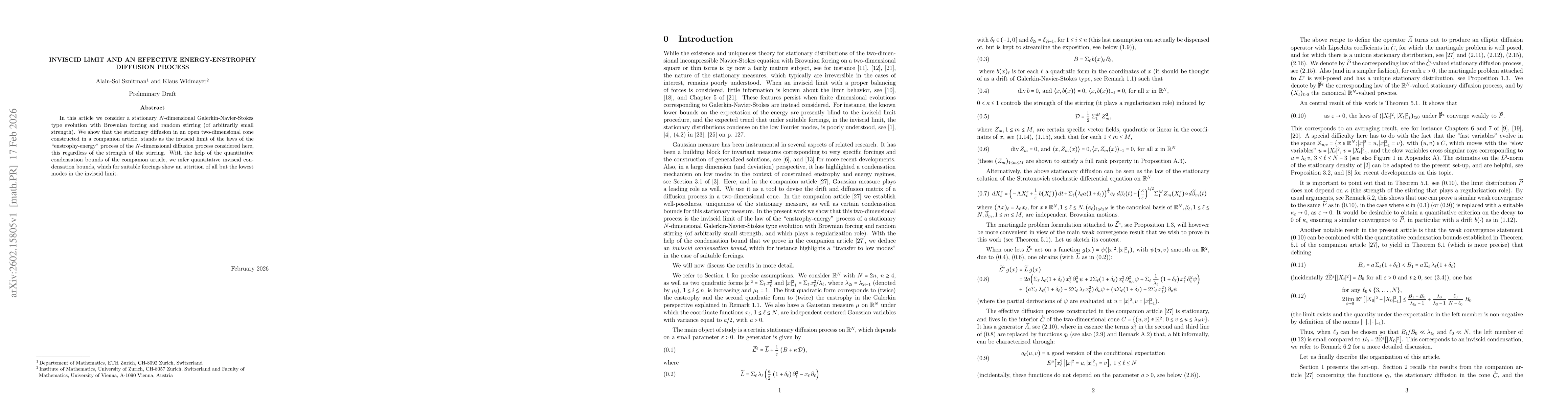 Thumbnail for Inviscid limit and an effective energy-enstrophy diffusion process