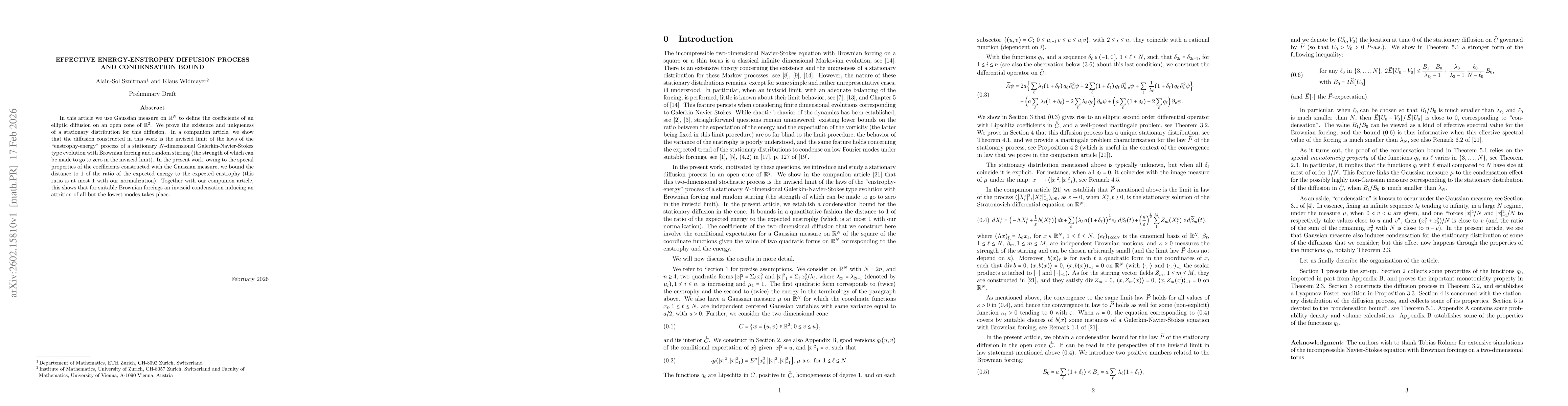Thumbnail for Effective energy-enstrophy diffusion process and condensation bound