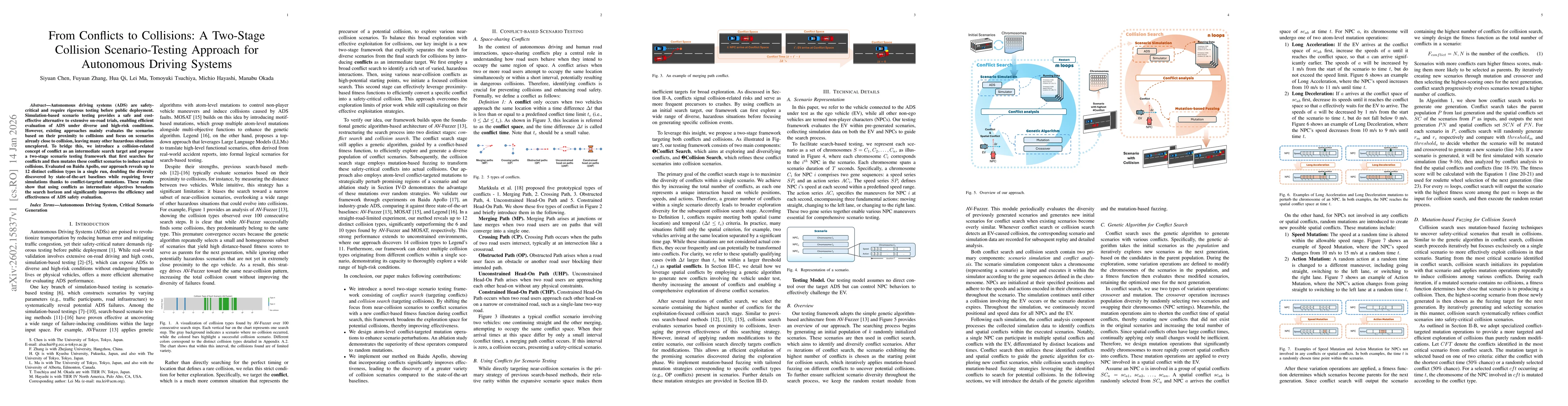 Thumbnail for From Conflicts to Collisions: A Two-Stage Collision Scenario-Testing Approach for Autonomous Driving Systems