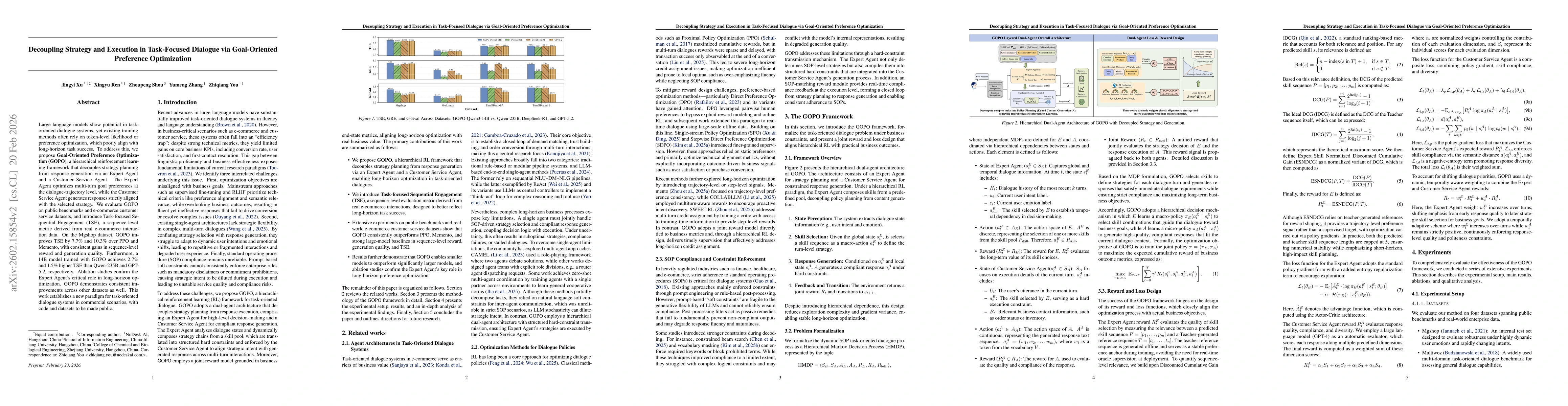 Thumbnail for Decoupling Strategy and Execution in Task-Focused Dialogue via Goal-Oriented Preference Optimization