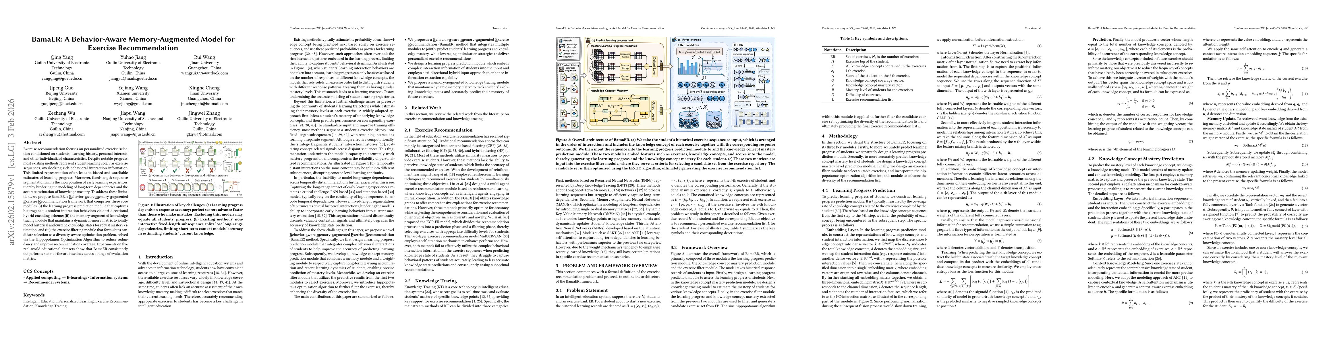 Thumbnail for BamaER: A Behavior-Aware Memory-Augmented Model for Exercise Recommendation