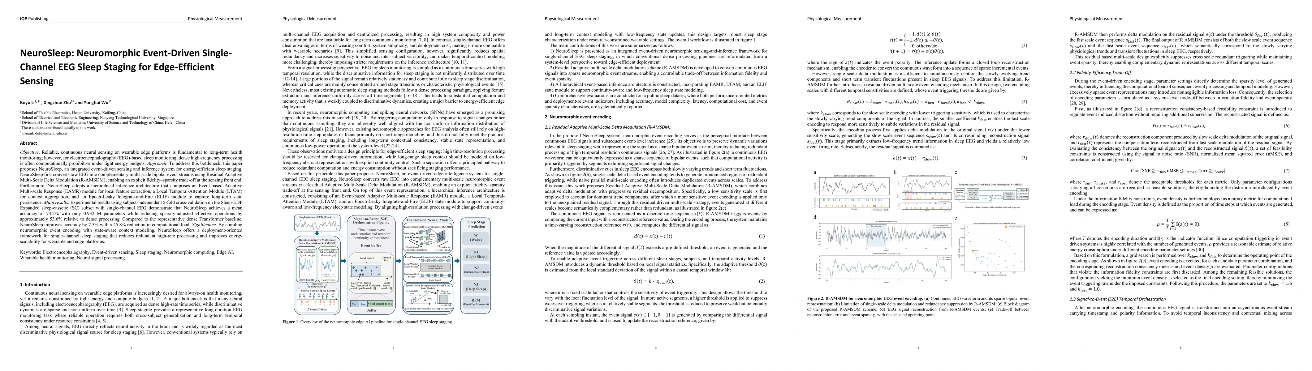 Thumbnail for NeuroSleep: Neuromorphic Event-Driven Single-Channel EEG Sleep Staging for Edge-Efficient Sensing