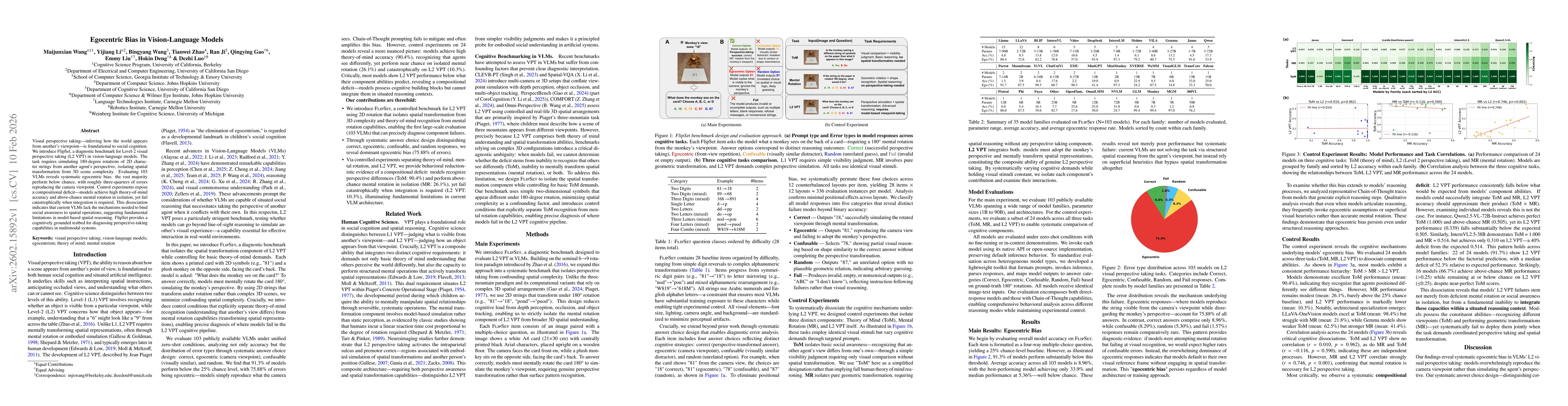 Thumbnail for Egocentric Bias in Vision-Language Models